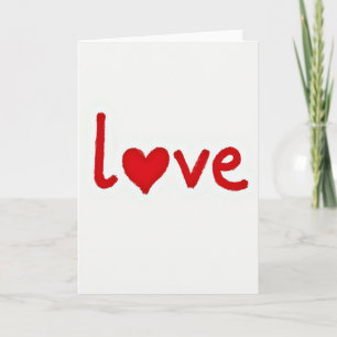 Simple Painted Love Heart Card