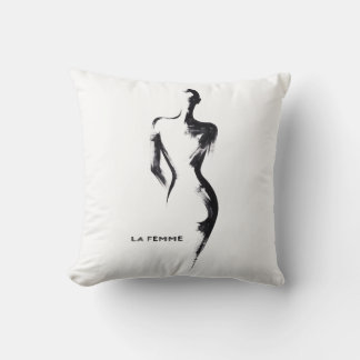 Simple painting gouache La Femme 01 poster Cushion