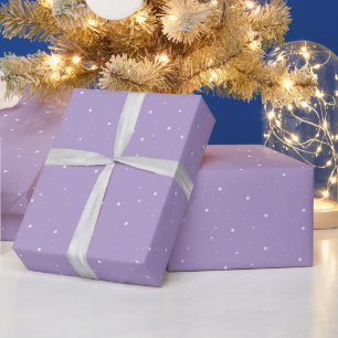 Simple Pale Purple Snowflake Pattern Wrapping Paper