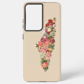 Simple Palestine Map Floral Samsung Galaxy Case
