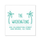 Simple Palm Trees Family Name Return Address