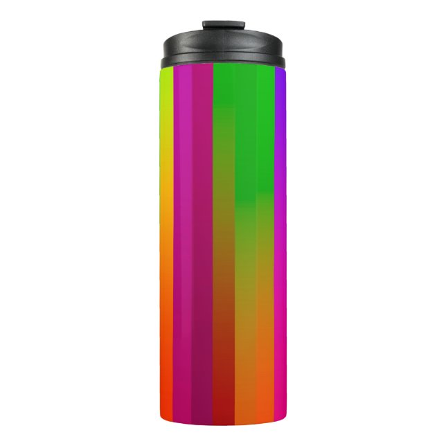 simple parallel vertical lines background. abstrac thermal tumbler (Front)