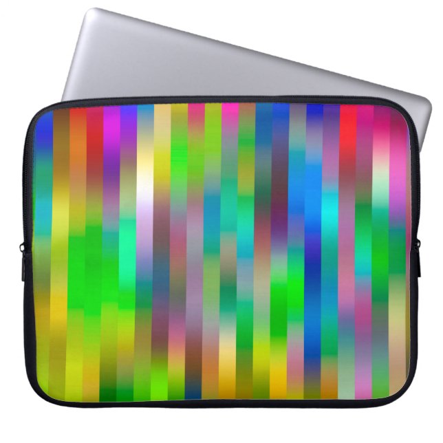 simple parallel vertical lines pattern | abstract  laptop sleeve (Front)