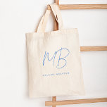 Simple Pastel Blue Minimalist Two Monogram Name<br><div class="desc">Simple Pastel Blue Minimalist Two Monogram Name tote bag perfect as a gift for friends,  co-workers,  bosses,  consultants,  professionals or businessmen.</div>