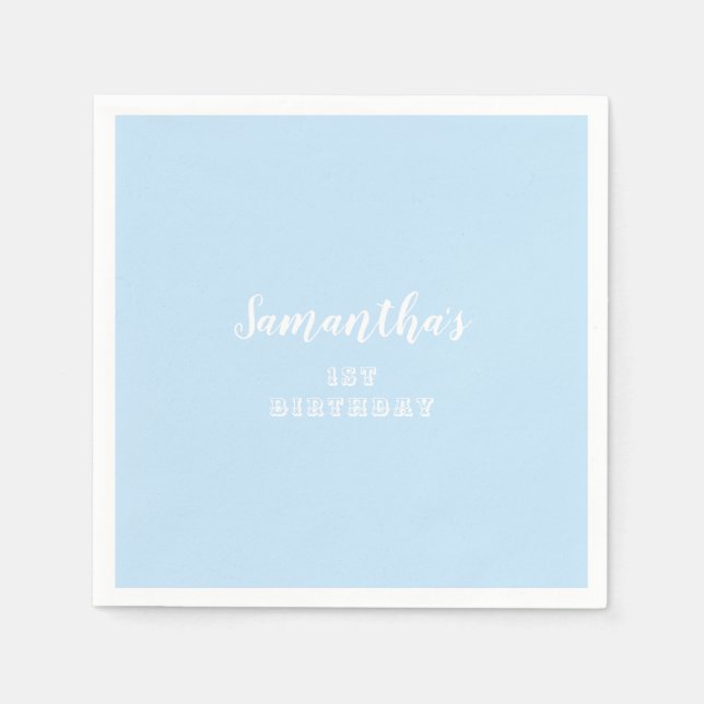 Simple Pastel Blue Napkin (Front)