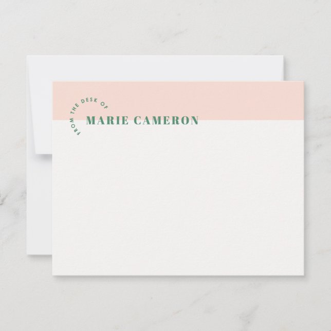 Simple Pastel Colorblock Stationery - Orange (Front)