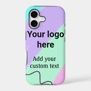 Simple pastel colour add your logo custom text  th