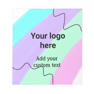Simple pastel colour add your logo custom text  th notepad