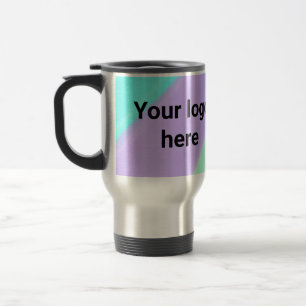 Simple pastel colour add your logo custom text th travel mug
