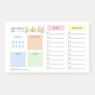 Simple Pastel Daily Organiser Post-it Notes