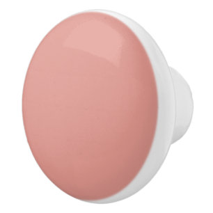 Simple pastel flamingo pink color ceramic knob