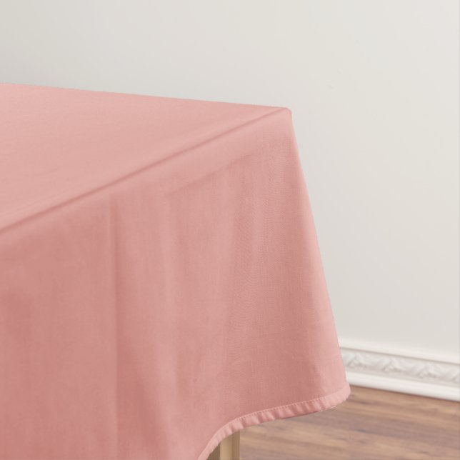 Simple pastel flamingo pink color tablecloth (In Situ)