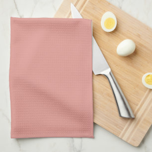 Simple pastel flamingo pink color tea towel