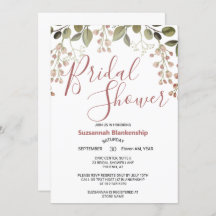 Simple Pastel Floral Top Border Bridal Shower