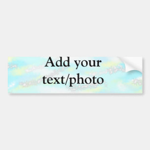 Simple pastel glitter colourful add your text phot bumper sticker