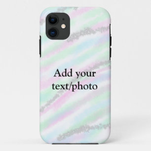 Simple pastel glitter colourful add your text phot Case-Mate iPhone case