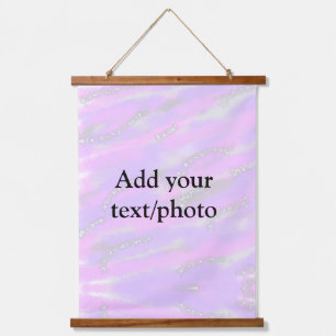 Simple pastel glitter colourful add your text phot hanging tapestry