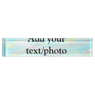 Simple pastel glitter colourful add your text phot nameplate