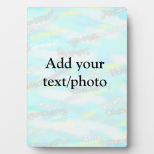 Simple pastel glitter colourful add your text phot plaque