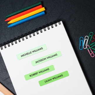 Simple Pastel Green Palette Kids Name