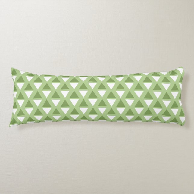 Simple pastel green pattern body cushion (Front)