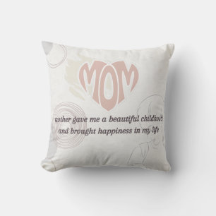 Simple Pastel Quotes For Mum Cushion