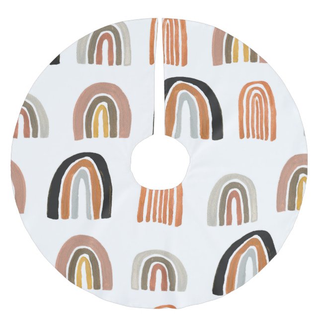 Simple Pastel Rainbow Kids Style Brushed Polyester Tree Skirt (Front)