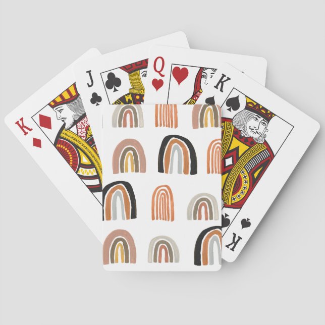 Simple Pastel Rainbow Kids Style Playing Cards (Back)