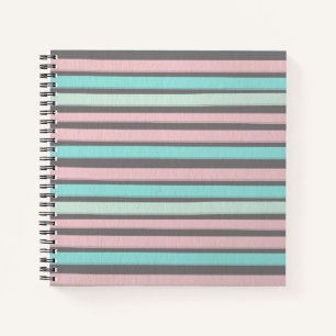 Simple Pastel Stripes Artwork   Notebook