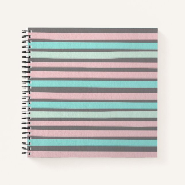 Simple Pastel Stripes Artwork | Notebook (Front)