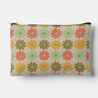Simple Pastel Vintage Flower Pattern Accessory Pouch