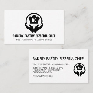 Simple Pastry Chef Bakery Pizzeria Cook Business Card