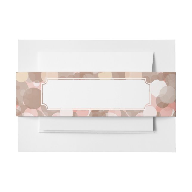 Simple Pattern - Circles Invitation Belly Band (Front Example)