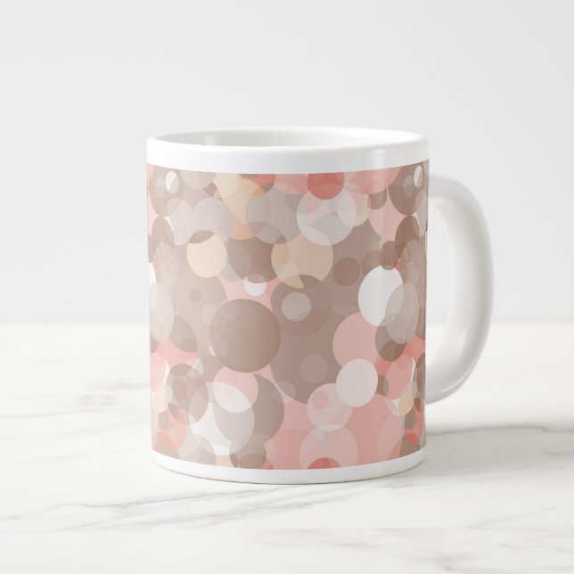 Simple Pattern - Circles Large Coffee Mug (Front Right)