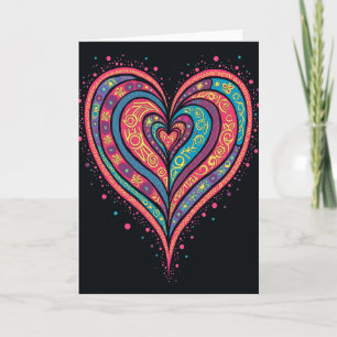 Simple Pattern Heart Card