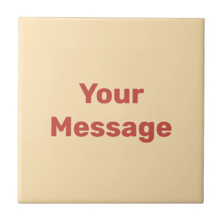 Simple Peach and Red Text Template Your Message Tile