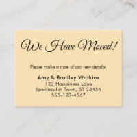 Simple Peach We Have Moved Change of Address