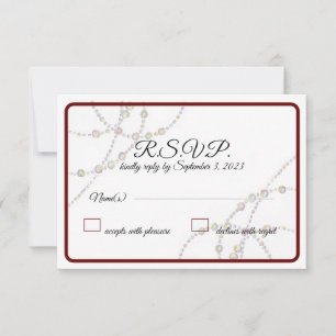 Simple Pearls Wedding Response cards