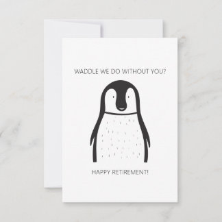Simple "Penguin" Retirement Card