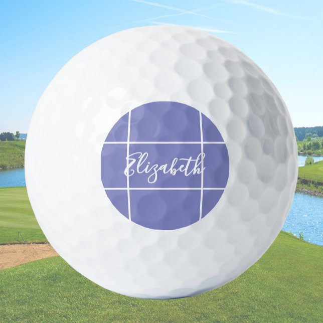 Simple periwinkle blue minimalist custom ladies  golf balls (Creator Uploaded)