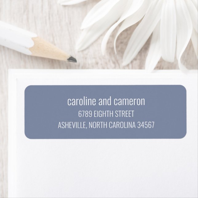 Simple Periwinkle Modern Wedding Return Address  (Insitu)
