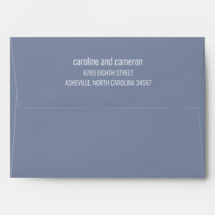 Simple Periwinkle Modern Wedding Return Address Envelope