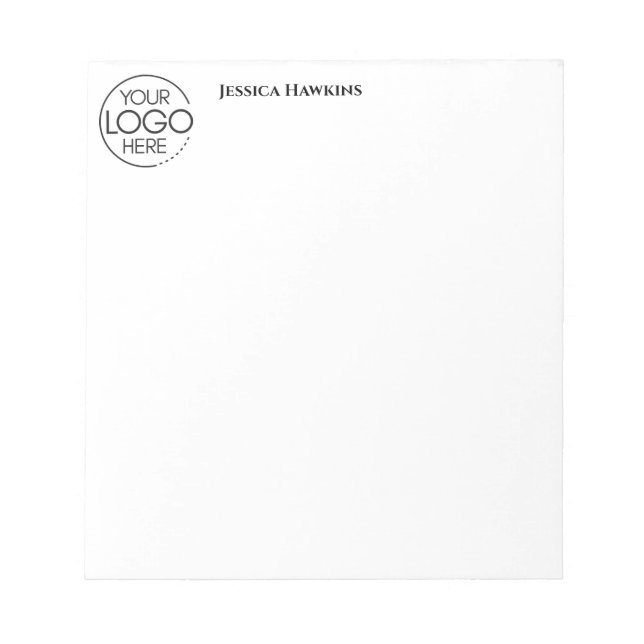Simple Personal Business Stationery Logo Notepad (Front)