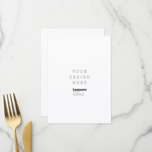 Simple Personalise 4.5" x 6.25" Flat Menu Card