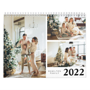 Simple Personalised 2022 Family Photo Calendar