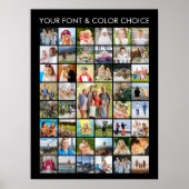 Simple Personalised 45 Square Photo Collage Poster (Front)