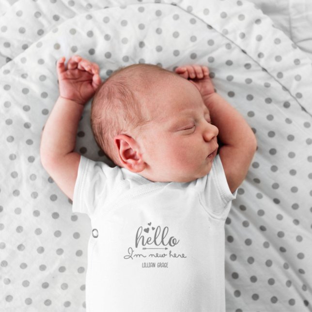 Simple Personalised Baby Bodysuit (Simple Personalized Baby Bodysuit
)