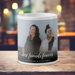 Simple Personalised Best Friends Forever Photo Coffee Mug