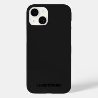 Simple Personalised Black on Black Case-Mate 14