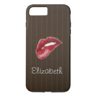 Simple Personalised Black Red Lips Case-Mate iPhon